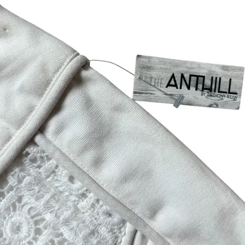 Endless Rose NWT Womens White Lace Detail Denim Jean Skirt - Sz L