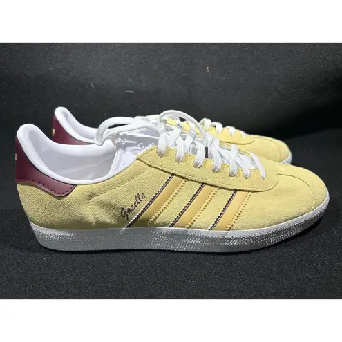 Adidas  ORIGINALS Gazelle Sneakers In Yellow And Burgundy. NWOT Women's Size 9.5