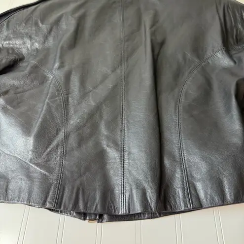 Vintage 80’s Avon Leather Cropped Jacket Black