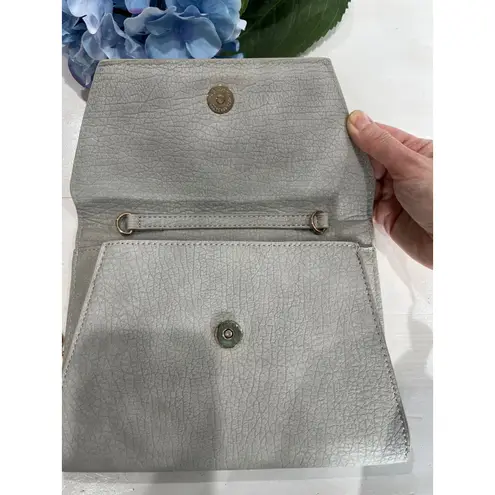 Gray Clutch Crossbody Bag Convertible Chain Strap Wallet Purse
