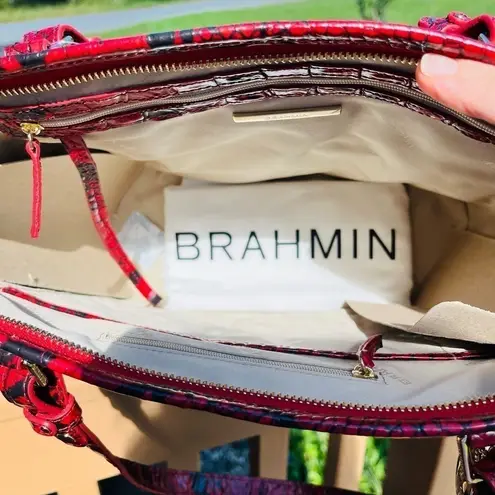 Brahmin Asher Tote and Jane Wallet In Lipstick Melbourne