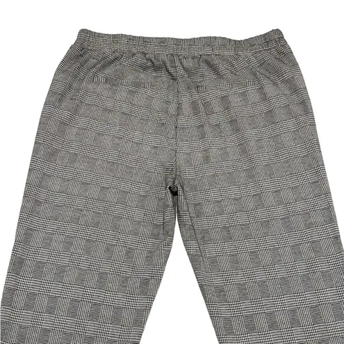 Streetwear Society Women's M/M Gray Plaid Stretch Pull On Slim Ankle Pants