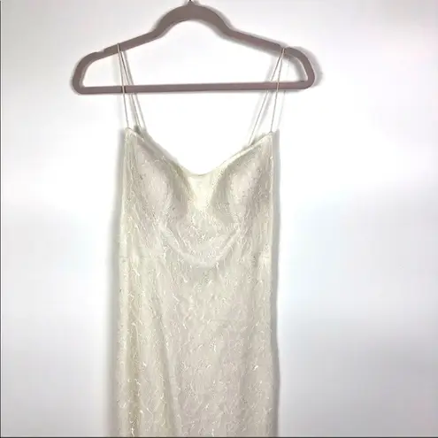 Willoby by Watters lace maxi wedding dress designer White Size 10