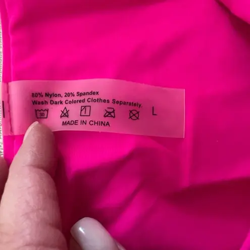 SheIn  Pink Bikini Set High-Cut V-Shape