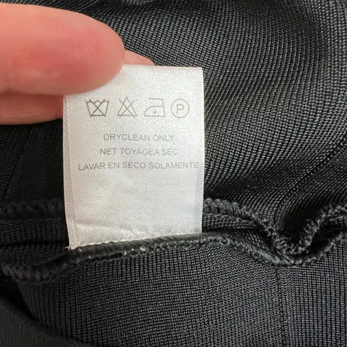 Bandage Dress Large Black Bodycon Midi Sexy Cocktail Sleeveless Hourglass L