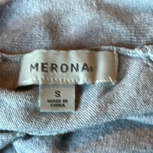 Merona 𝅺 Pale Gray 3/4 Sleeve V-Neck Sweater Dress Size Small