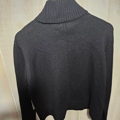 Tuckernuck Black and Gold Cowl Turtleneck Sweater