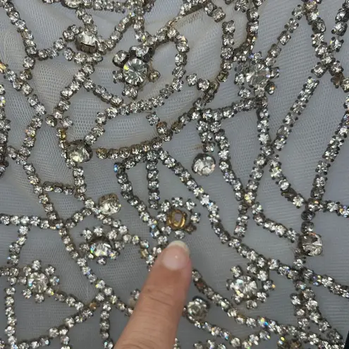 Camille La Vie Long Babydoll Dress Sz 6 Black Crystal Drape Whimsigoth Prom Gala