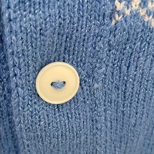 Vintage Handmade Cottage Core Cardigan Large Blue