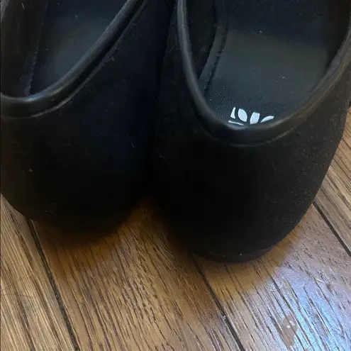 Black Mary Jane Ballet Flats with Gold Accents Size 8