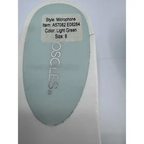 Aerosoles Y2K Vintage Microphone Light Green Bow Kitten Heel Slides Size 8 NIB