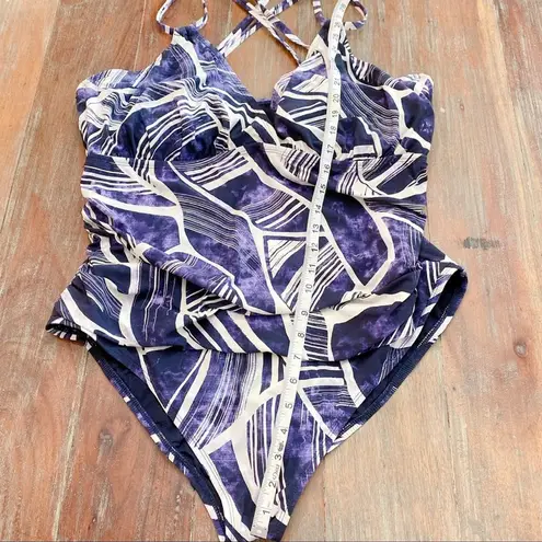 La Blanca Bali Hai Navy White One Piece Swimsuit 22W