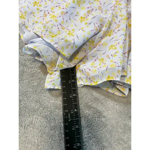 Acler Floral Ruffle Mesh Overlay Romper Size 6 Elegant Party Outfit Purple