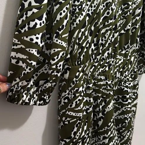 THML striped polka dot animal print 3/4 sleeve ruffled romper dress NWT