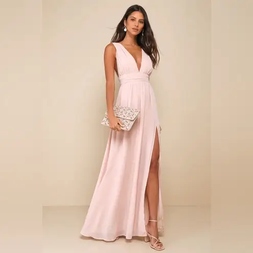 Lulus LULU’S Heavenly Hues Blush Maxi Dress