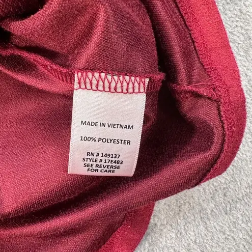 Kinnucan's Charlie O by Mini Dress Women's Large Cranberry Faux Suede Sleeveless - Image 7