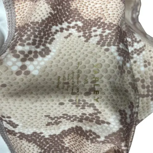 Varley Albury Bike Shorts Champagne Snake Print Size XL