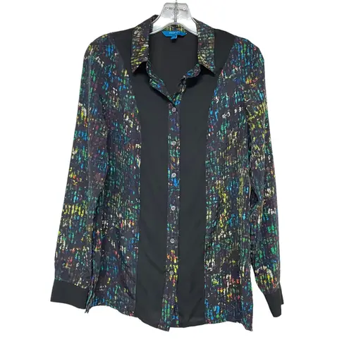 Derek Lam Design Nation Printed Button Down Shirt Size S