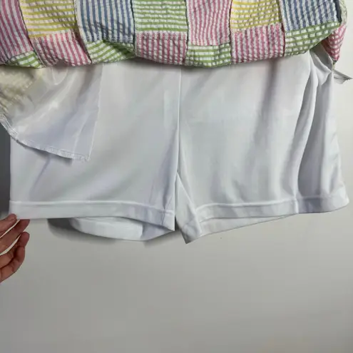 EP Pro Skort Skirt Women 12 Patchwork Tennis Golf Pickleball Zip Seersucker Prep Pink