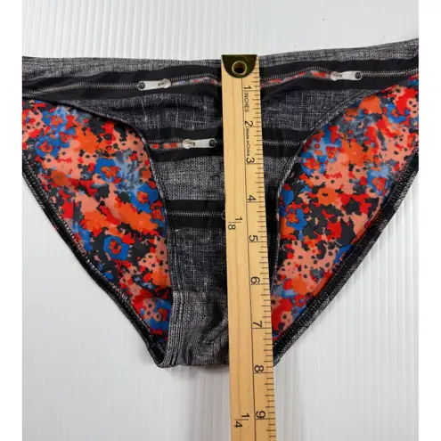 Body Glove Swimsuit Bikini Set Black Padded Top M Zipper print Bottom XS