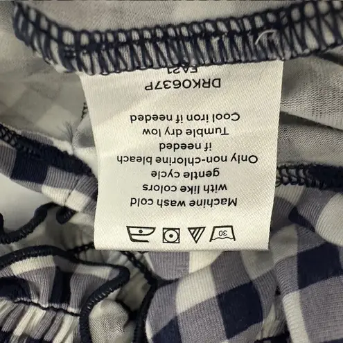 Draper James Gingham Dress Smocked Mini Square Neck Short Sleeve Casual Size 2X