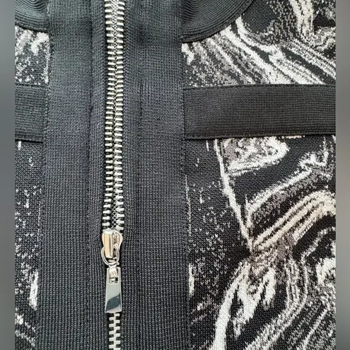 Robert Rodriguez Marbled Intarsia Graphic Jacket Size Small