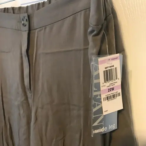 Alfani Pants Wide Leg in Warm Taupe Sz 20W BNWT Soft Shine Professional Pants