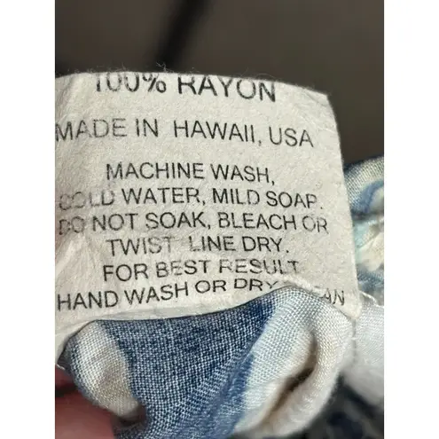 Jams World Hattie Dress Passport Blue Art Print Scoop Neck Tiered Hem Hawaiian