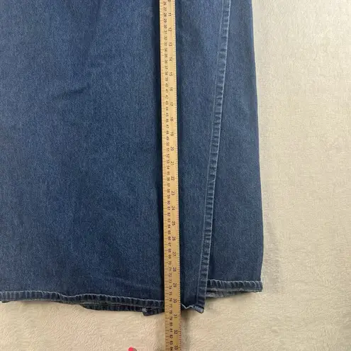 90s Y2K 2000s Size 10 Denim Midi Wrap Skirt Women’s Grunge Streetwear Whimsy USA Blue