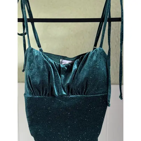 Emerald Sundae  dress green with shiny silver homecoming wedding dance date night