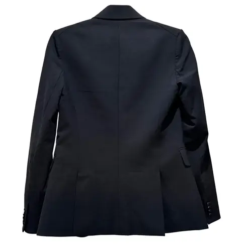 Veronica Beard Classic Navy Wool Blend 1 Button Tailored Blazer Sz 0 Made in USA