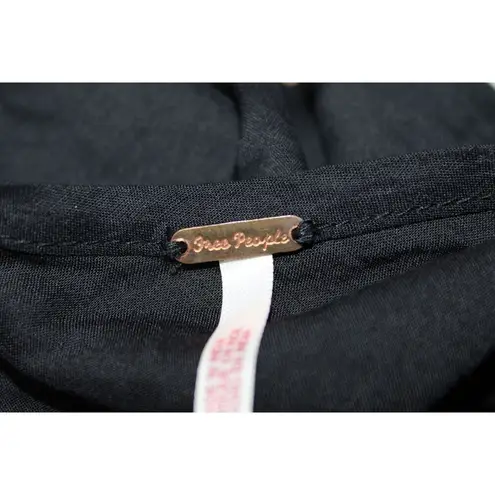 Free People NWOT Womens  Black Spaghetti Straps Slip Dress Mini Dress Top Size L