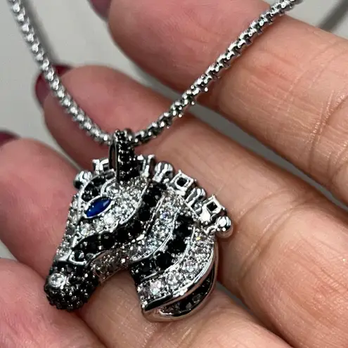 Kate Spade New York Earn Your Stripes Zebra Pendant Necklace Black Multi Silver