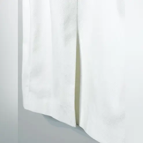 Piazza Sempione Shift Textured White Cotton Dress Size 42