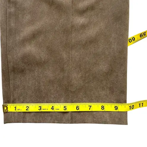 VTG Judith Hart Suede Feel Trousers Monochrome Chocolate Brown 18W Straight Leg