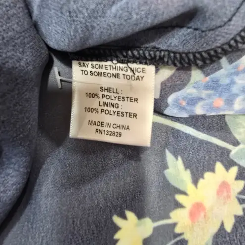 LPA Button Up Midi Dress in Midnight Roses XXS