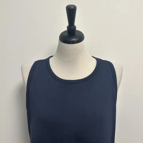 She Bird Navy Blue The Freedom Racerback Built In Bra Mesh Back Tank 9 XXXL Size undefined