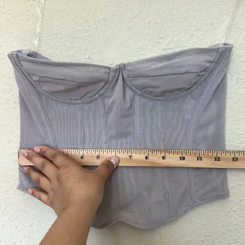 House Of CB  M D-DD Demi demo Grey Underwired Corset NWOT‎