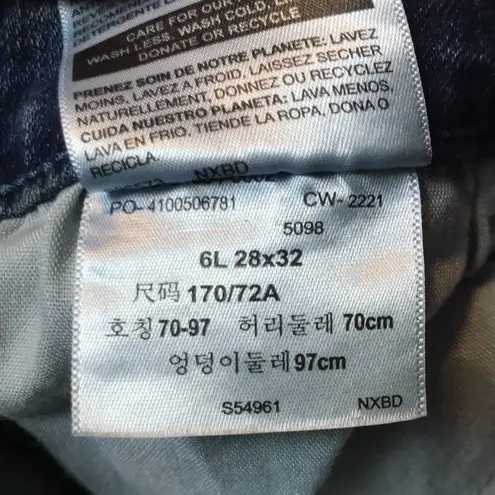 Levi Strauss Signature Gold Women’s Mid Rise Skinny Denim Jeans Sz 6 Long 28x32 Blue