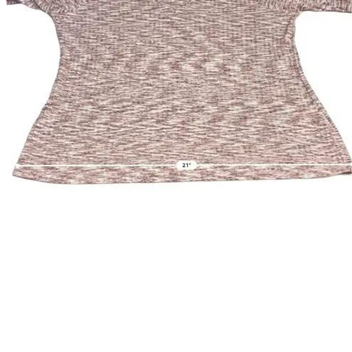 Liverpool Los Angeles Womens Space Dyed Pink V-Neck Short Sleeve Knit Top Sz L