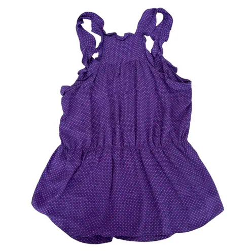 Rebecca Taylor NWT Polka Dot Top Purple Silk Ruffle Sleeveless Blouse Size 12