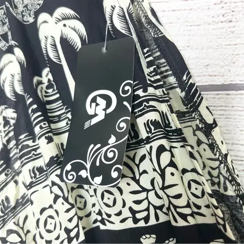 NWT Bohemian Black & White Casual Sleeveless Jumpsuit with Pockets Size Large XL