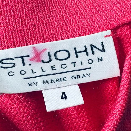 St. John Collection Strawberry Pink Knit Mini Pencil Skirt