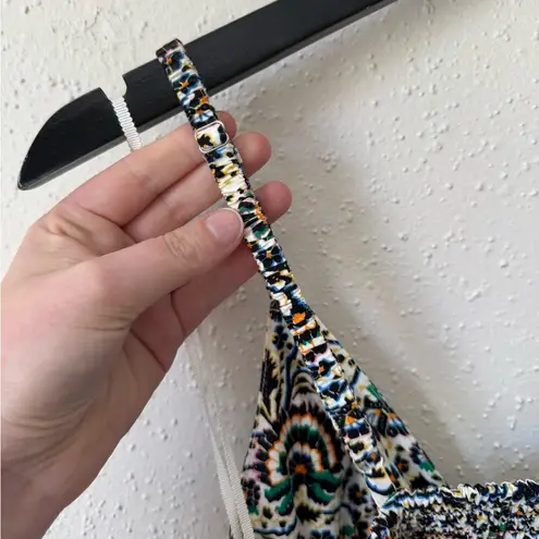 ALC Frank ALC Rhodes Printed Cotton Poplin Tiered Midi Dress 4 Multicolor Open Back