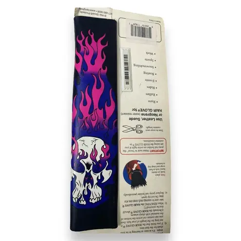 Hair Glove Skull Flames Cycle Series Black