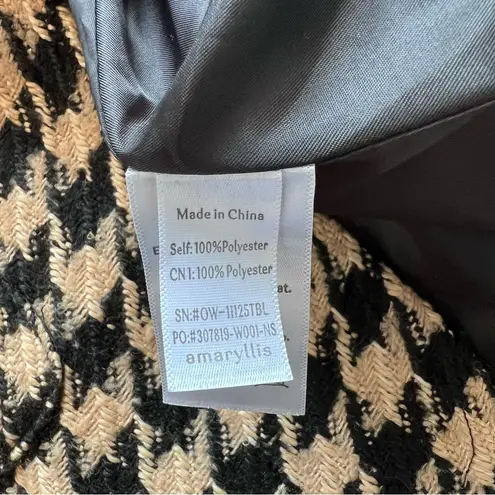 Amaryllis houndstooth blazer cream & black preppy academia career workwear‎ Size XL - Image 5