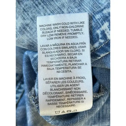 NWT Thread & Supply Acid Wash Carmel Midi Spaghetti Strap Slip Dress Medium Blue