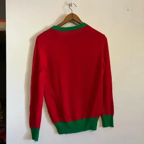 Ugly Christmas Sweater Dr. Seuss's The Grinch Red Green Long Sleeve