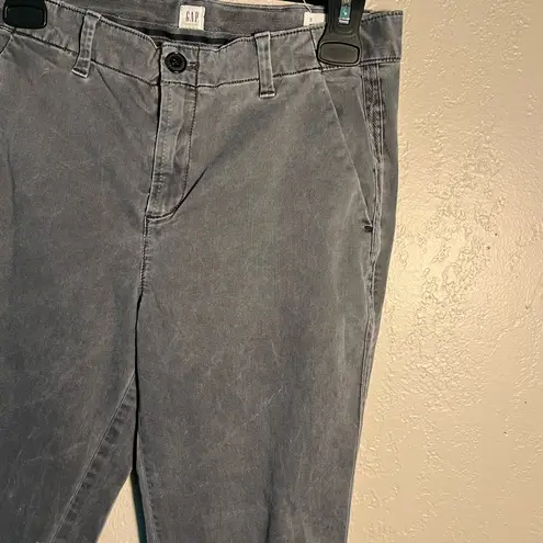 Gap  Gray Straight Leg Jeans Casual Style Girlfriend Chinos Pants SZ 2 Khakis