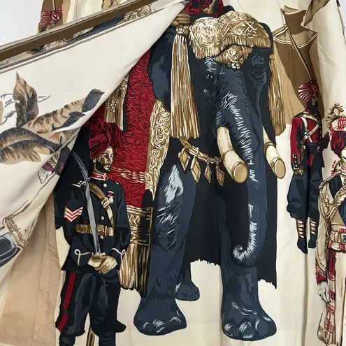 Mondi Wrap Skirt Size 38 Majestic Collection Elephant Print RARE Vintage Tan